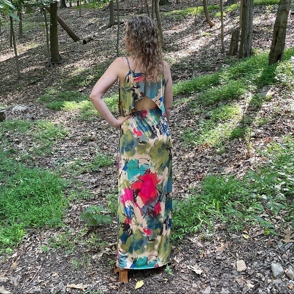 T Bags Los Angeles Open Back Maxi Dress Size‎ XS - Picture 1 of 12